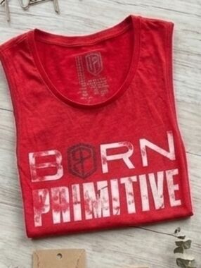Born Primitive Red Graphic Muscle Tank - Large